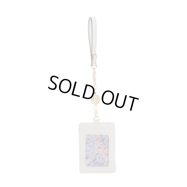 画像3: 可愛らしくおしゃれな花柄のリール付きシングルICカードケース/パープル (3)