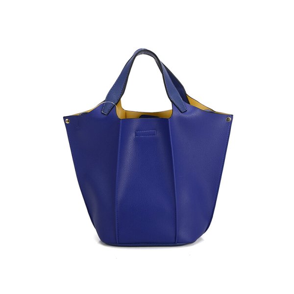 画像4: 洗練されたデザインバケツ型２way手提げバッグ【カプシーヌ】/ブラック (4)