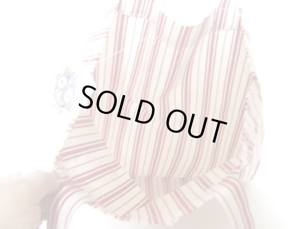 画像4: （訳あり）インド綿ストライプトートバッグ/A (4)