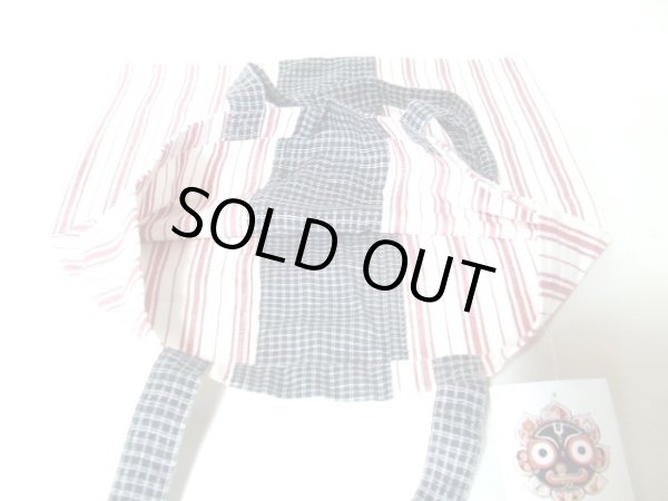 画像4: （訳あり）インド綿ストライプトートバッグ/Ｂ (4)