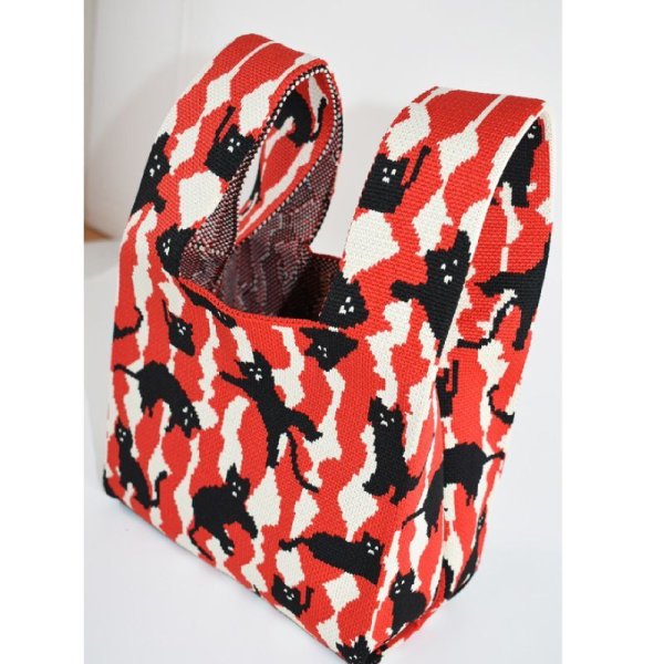 画像8: ＜値下げ＞人気おしゃれでかわいいカジュアル 軽量小さめニットバッグ（６柄有） (8)