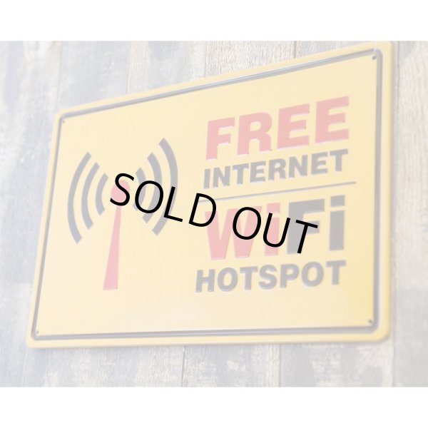 画像4: アンティークメタルエンボスプレート　S  [FREE WIFI ] (4)