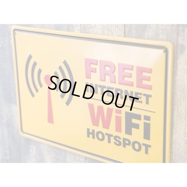 画像3: アンティークメタルエンボスプレート　S  [FREE WIFI ] (3)