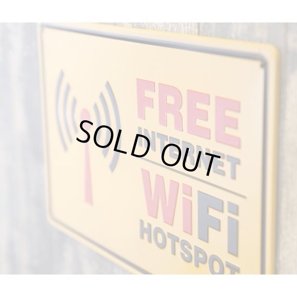 画像5: アンティークメタルエンボスプレート　S  [FREE WIFI ] (5)