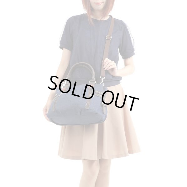 画像6: サボイ(SAVOY)おしゃれでシンプルデザインデニム地2WAYバッグ (6)