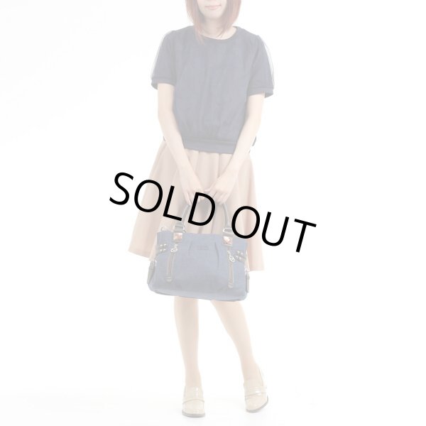 画像5: サボイ(SAVOY)おしゃれでシンプルデザインデニム地2WAYバッグ (5)