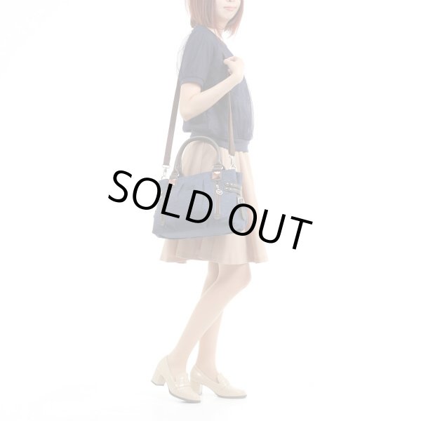 画像7: サボイ(SAVOY)おしゃれでシンプルデザインデニム地2WAYバッグ (7)