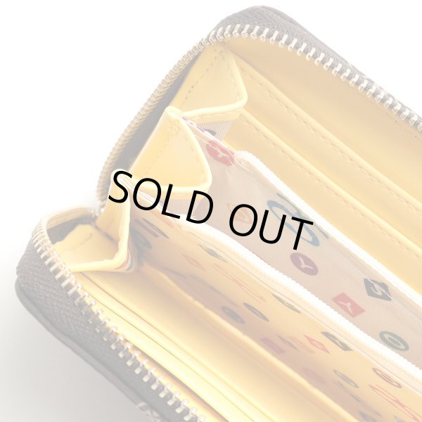 画像3: サボイ(SAVOY)フラワーモノグラム柄長財布レディース/ブラウンイエロー (3)