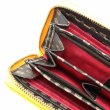 画像3: サボイ(SAVOY)エナメルにミニモノグラム柄を型押した長財布レディース/イエローブラウン (3)