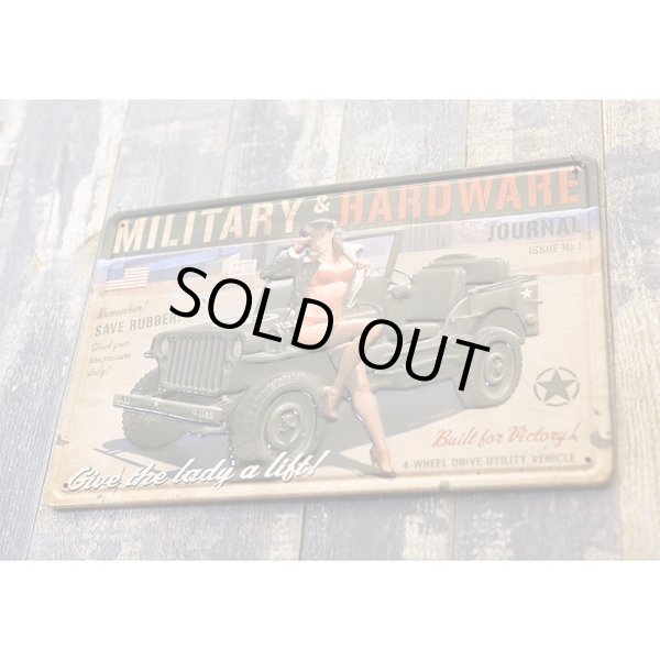 画像4: アンティークメタルエンボスプレート　S [MILITARY GIRL]  (4)