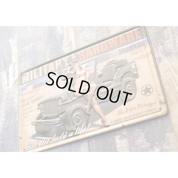 画像5: アンティークメタルエンボスプレート　S [MILITARY GIRL]  (5)