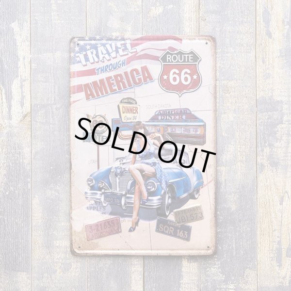 画像2: アンティークメタルエンボスプレート　S  [TRAVEL AMERICA] (2)