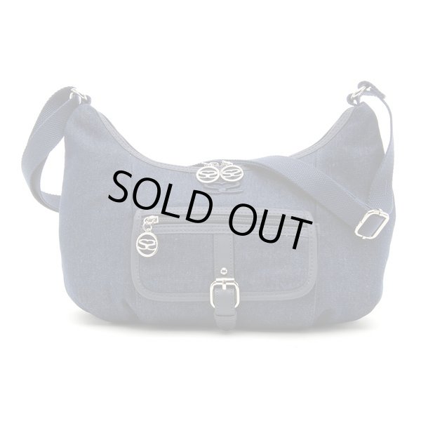 画像2: サボイSAVOY前ポケット付きデニム地ショルダーバッグ (2)