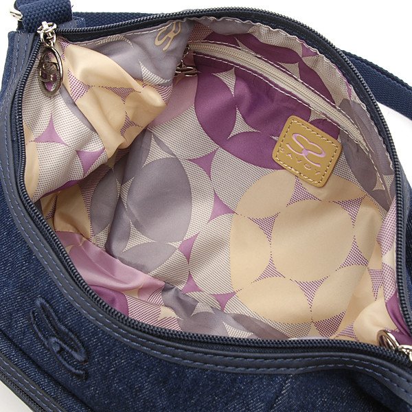 画像3: サボイSAVOY前ポケット付きデニム地ショルダーバッグ (3)