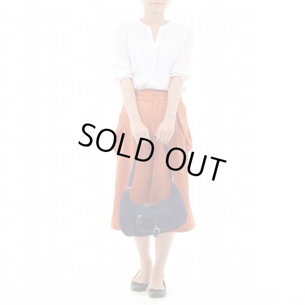 画像6: サボイSAVOY前ポケット付きデニム地ショルダーバッグ (6)