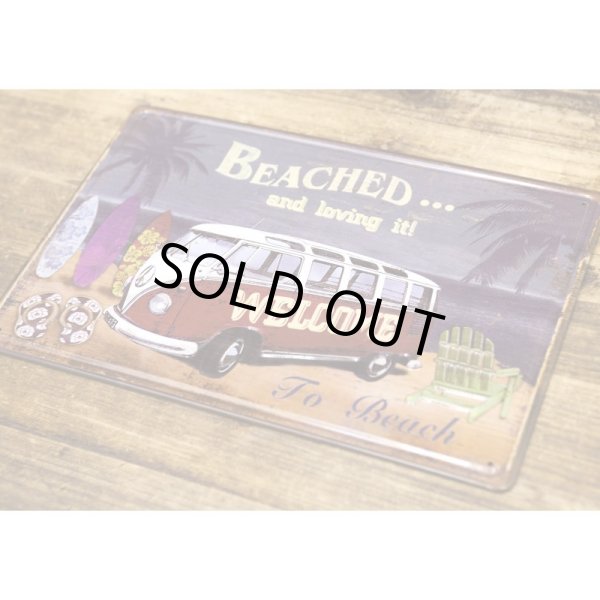 画像3: アンティークメタルエンボスプレート　S[beached]＜アメリカン雑貨＞  (3)