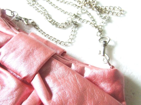 画像5: 【訳ありセール品】【値下げ】メタリック合皮ポシェット/ピンク (5)