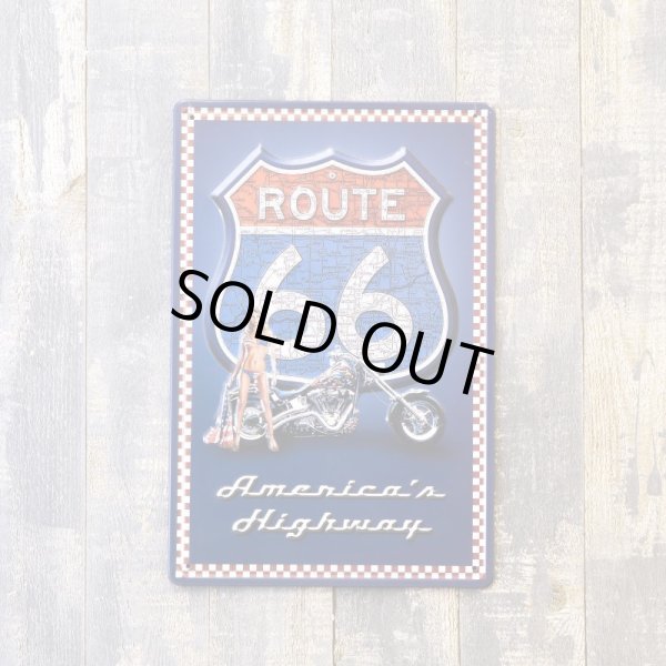 画像2: アンティークメタルエンボスプレート　S  [AMERICA'S HIGHWAY] (2)