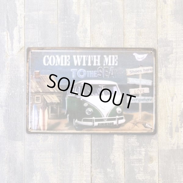 画像2: アンティークメタルエンボスプレート　S  [TO THE SEA] (2)