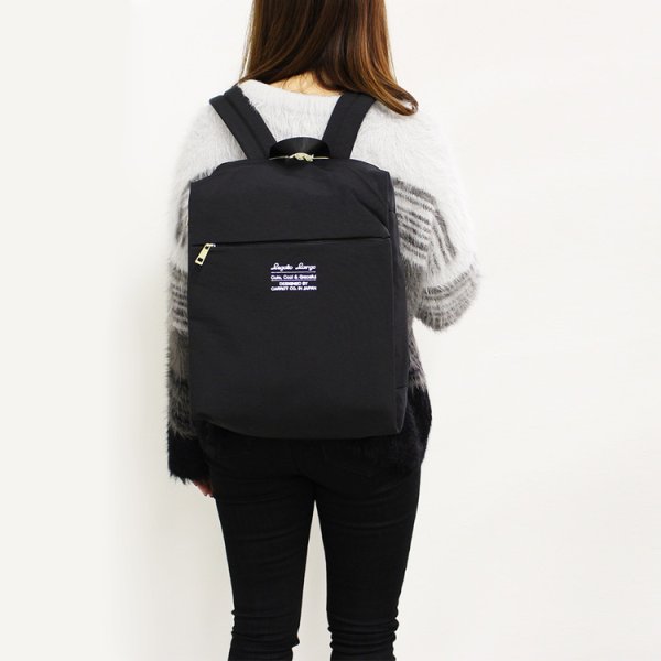 画像13: Legato Largo(レガートラルゴ) 洗濯機で洗えるにこだわった７ポケットナイロン リュック（２色有） (13)