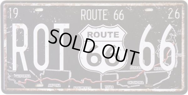 画像6: アンティークメタルエンボスプレート　"ROUTE 66 MAP" (6)
