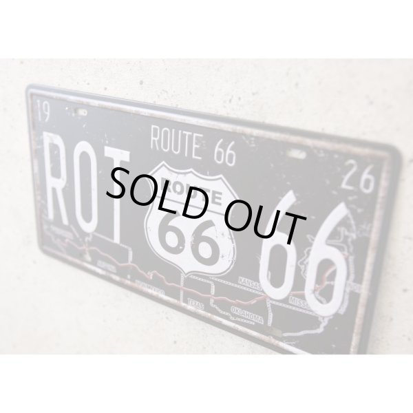 画像4: アンティークメタルエンボスプレート　"ROUTE 66 MAP" (4)