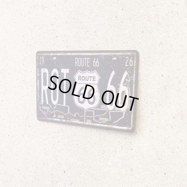 画像2: アンティークメタルエンボスプレート　"ROUTE 66 MAP" (2)