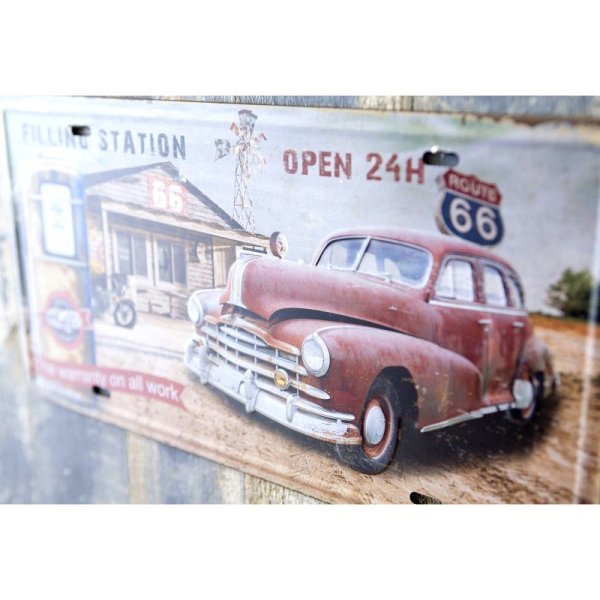 画像5: アンティークメタルエンボスプレート　WIDE [FILLING STATION] (5)