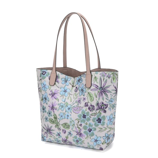 画像4: 華やかで上品表情豊かなふくれジャカード軽量リバーシブルトートバッグ（３色有） (4)