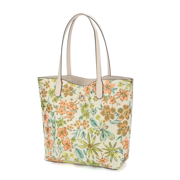 画像3: 華やかで上品表情豊かなふくれジャカード軽量リバーシブルトートバッグ（３色有） (3)