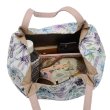 画像6: 上品でおしゃれなフラワー柄表情豊かなふくれジャカード軽量手提げバッグ（２色有） (6)