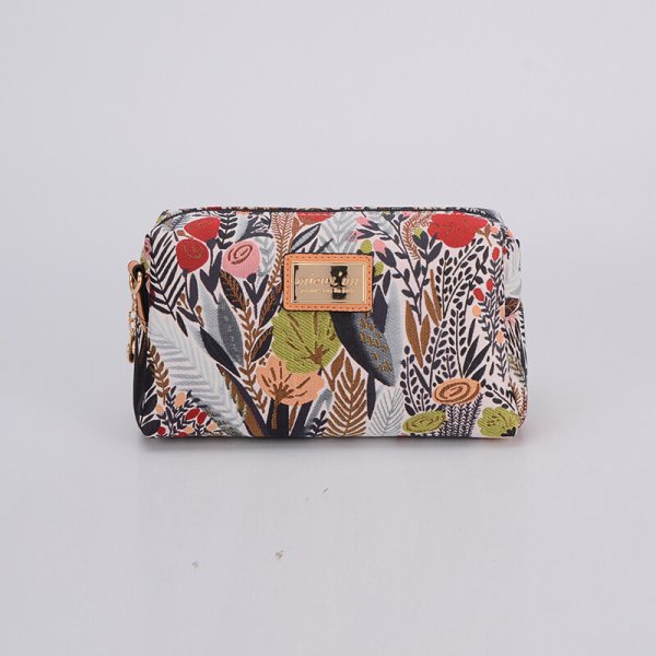 画像3: ＜リトンII＞色鮮やかでおしゃれな花柄2WAYポーチ＆ショルダーバッグ/シャンパンゴールド (3)