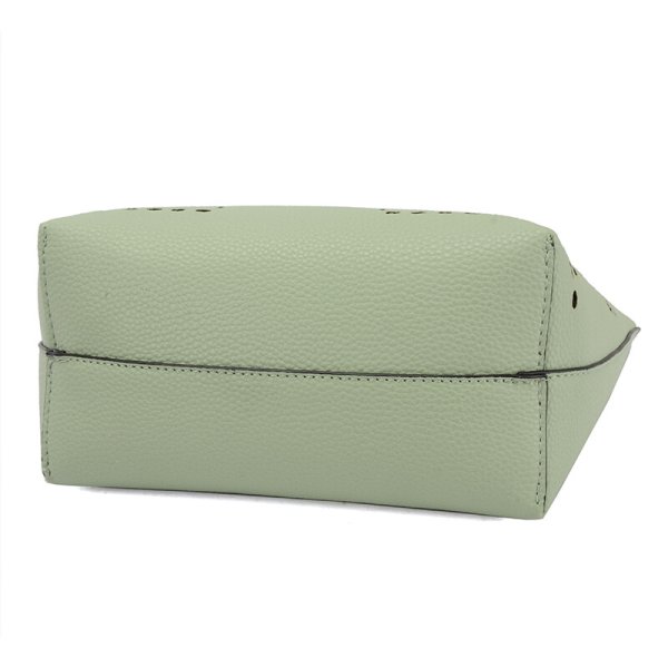 画像6: 両面使えて花柄パンチングがおしゃれなリバーシブル手提げバッグ/ブラックxシルバー (6)