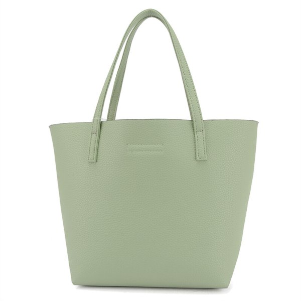 画像5: 両面使えて花柄パンチングがおしゃれなリバーシブル手提げバッグ/ブラックxシルバー (5)