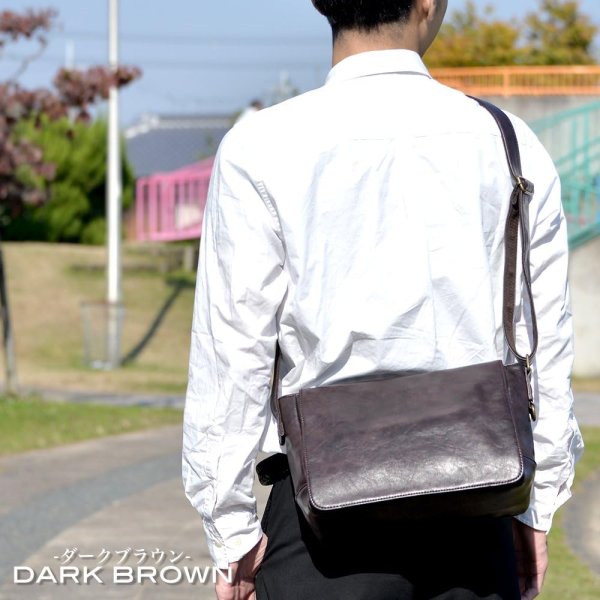 画像20: シンプルレザーかっこいい小さめサイズ合皮ショルダーバッグ（６色有） (20)