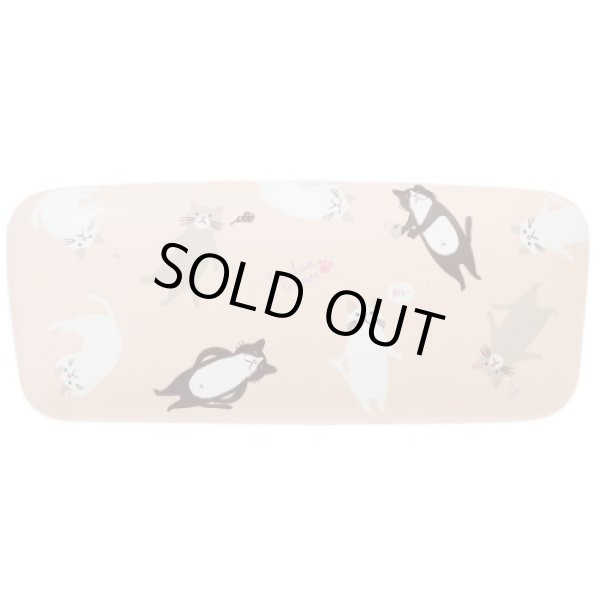 画像1: ３色のねこが可愛いナカヨシフレンズハードタイプメガネケース（めがね拭き付き） /ピンク (1)