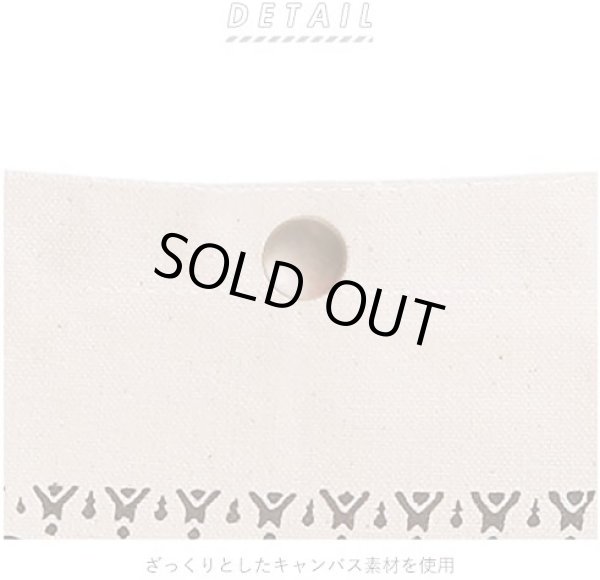 画像4: フラワー（アネモネ）デザイン絵画風スナップボタン付き 縦型帆布キャンバストートバッグ／ナチュラル (4)