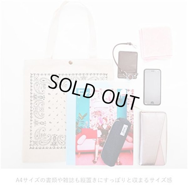 画像6: フラワー（アネモネ）デザイン絵画風スナップボタン付き 縦型帆布キャンバストートバッグ／ナチュラル (6)