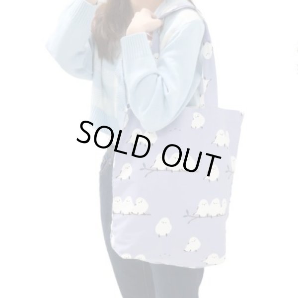 画像4: シマエナガ・キノエダしまださんトートバッグ軽くて大容量/ブルー (4)