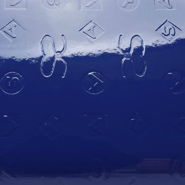 画像4: サボイ(SAVOY)エナメルにミニモノグラム柄を型押した長財布レディース/ブルーホワイト (4)