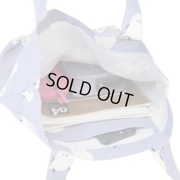 画像9: シマエナガ・キノエダしまださんトートバッグ軽くて大容量/ブルー (9)