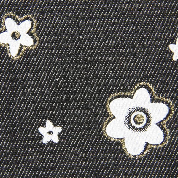 画像4: サボイ(SAVOY)デニム地に花模様をプリントした長財布レディース/ブラック (4)
