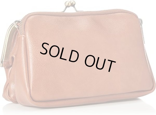 画像3: レガートラルゴ フェイクレザー がま口お財布多機能 ショルダーバッグ /キャメル (3)