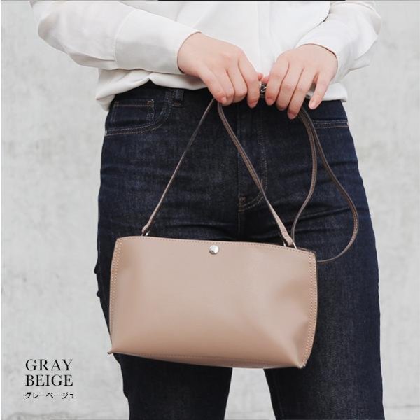 画像4: リニューアルかるいかばん軽量化に拘ったレガートラルゴショルダーバッグ／グレーベージュ＜おすすめ＞ (4)