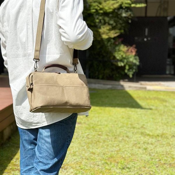 画像5: 鞄の国日本製撥水帆布ミニダレス2wayボストンバッグ（２色有） (5)