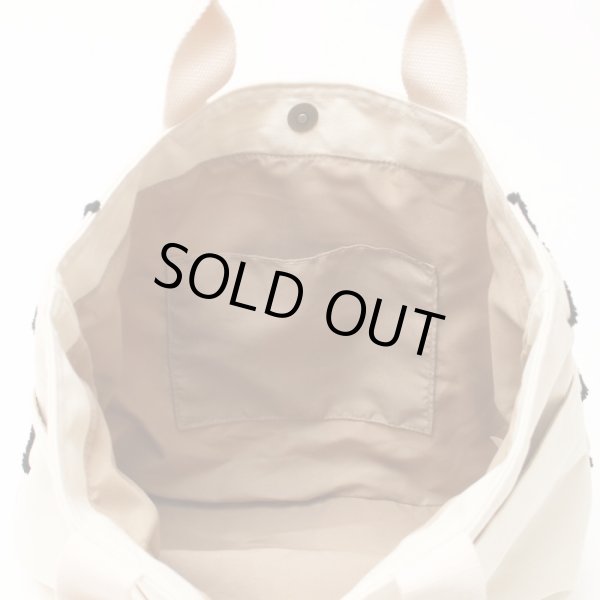 画像8: レディース格子柄チェックトートバッグ/ネイビーxアイボリー (8)