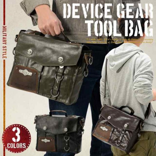 画像1: メンズDEVICE gear２wayショルダーバッグ （３色有） (1)