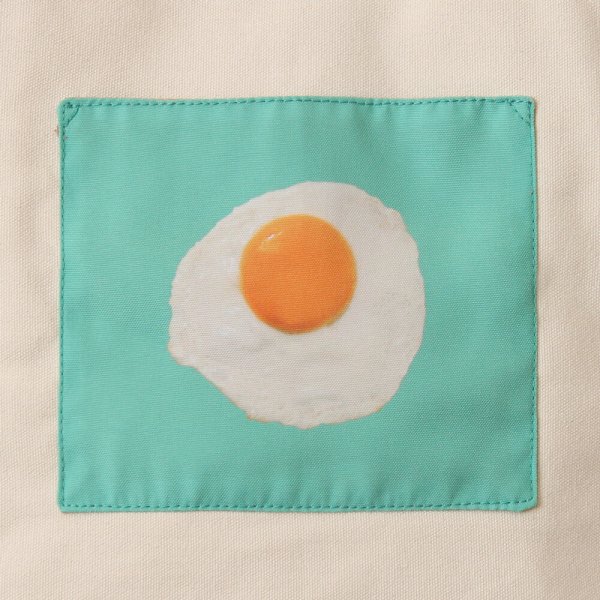 画像2: レディースかわいい転写ポケットトートバッグ/めだまやき (2)