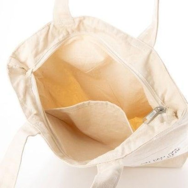 画像3: レディース絵画グラフィックキャンバストートバッグ／キス拒否ネコ (3)