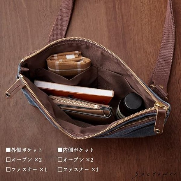 画像8: ＜SALE＞メンズ・レディース帆布工房小さめミニショルダーサコッシュバッグ（５色有） (8)